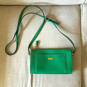 Ralph Lauren green leather crossbody bag